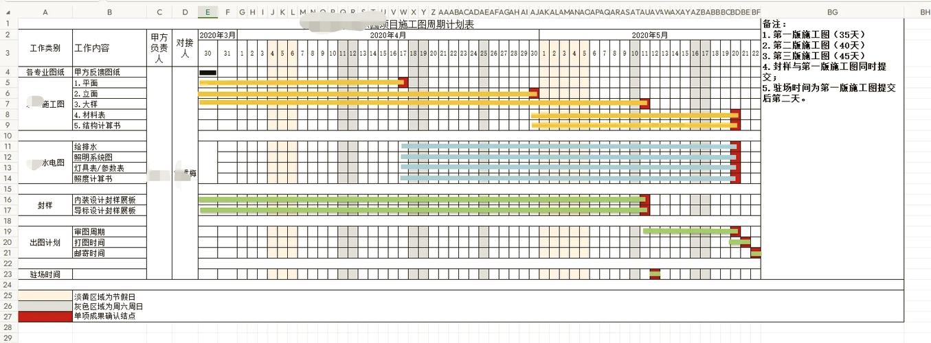 工期进度计划表游戏截图