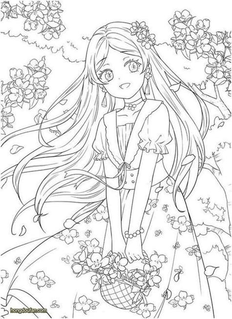 美少女漫画简笔画缩略图
