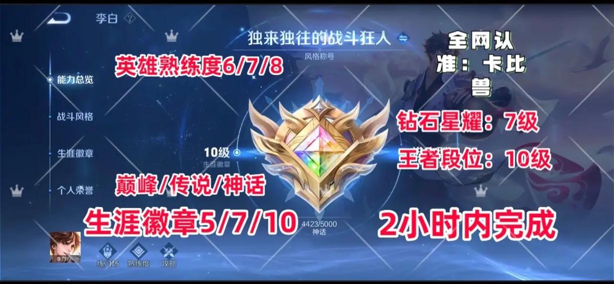 王者徽章熟练度怎么提升