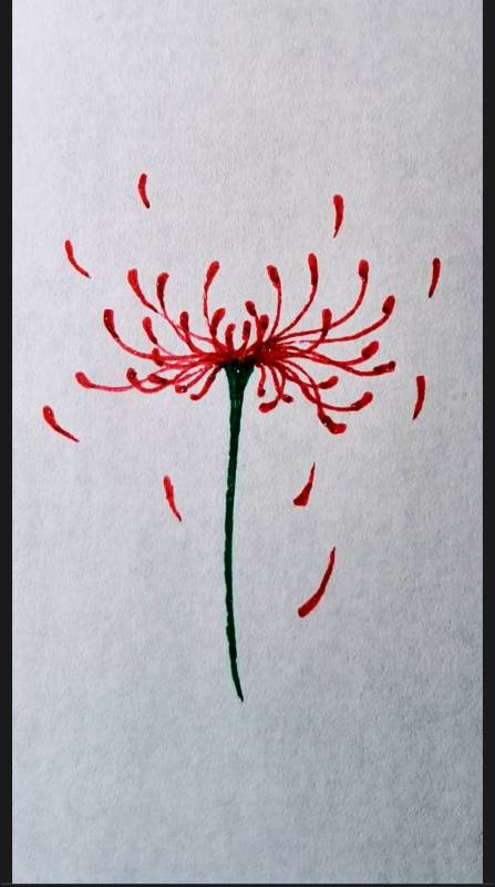 最简单彼岸花的简笔画