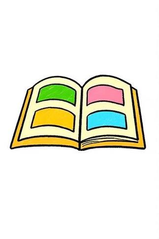 简笔画书本图片带涂色游戏截图