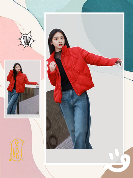 红色羽绒服内搭什么颜色好看