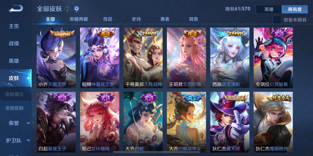 王者荣耀各种皮肤价格表缩略图