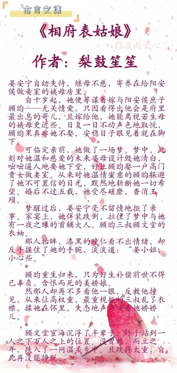 相府表姑娘by梨鼓笙笙缩略图
