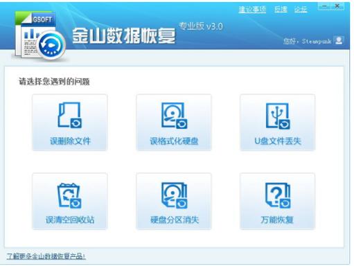 金山恢复大师免费版怎么用纯净无广告版游戏截图