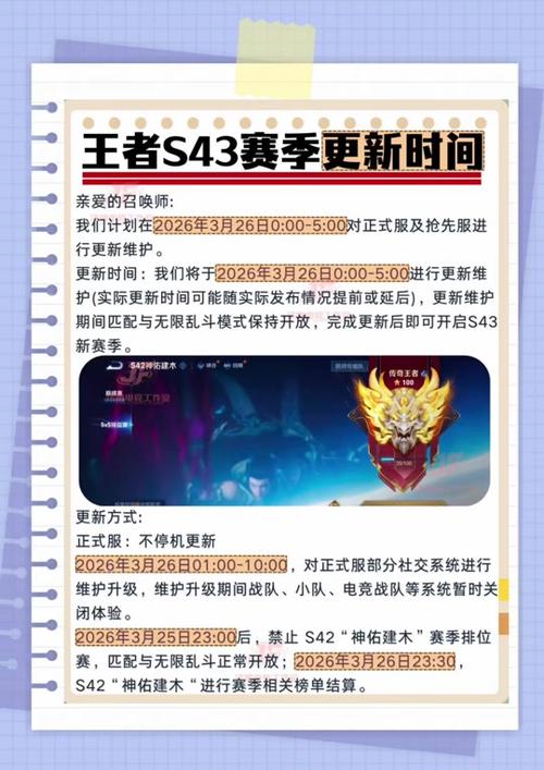 王者荣耀s43开始时间
