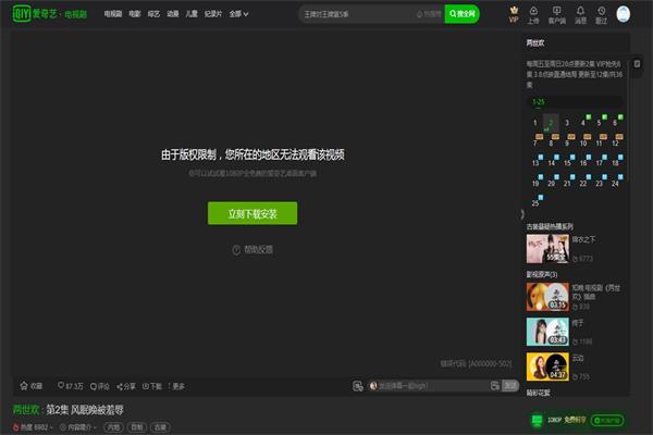 海外爱奇艺版权限制图标