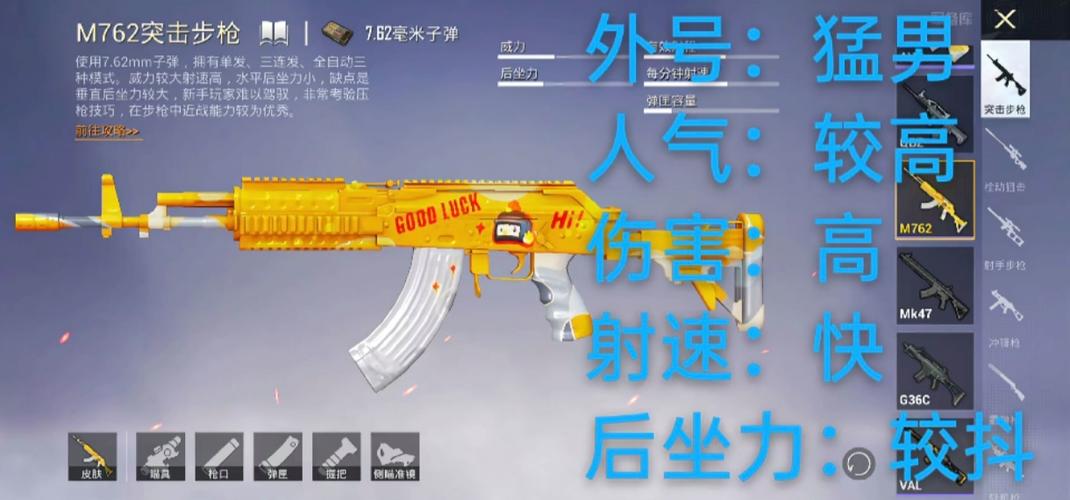 和平精英武器秒伤排行图标