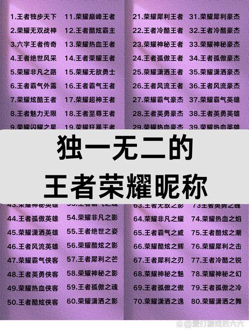 王者荣耀V10名字大全缩略图