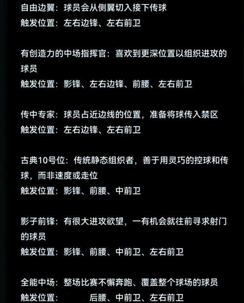 实况足球球员位置影响