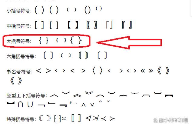 中括号大括号截图
