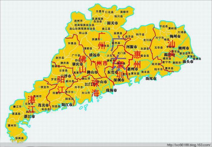 广东省地图各市县地图