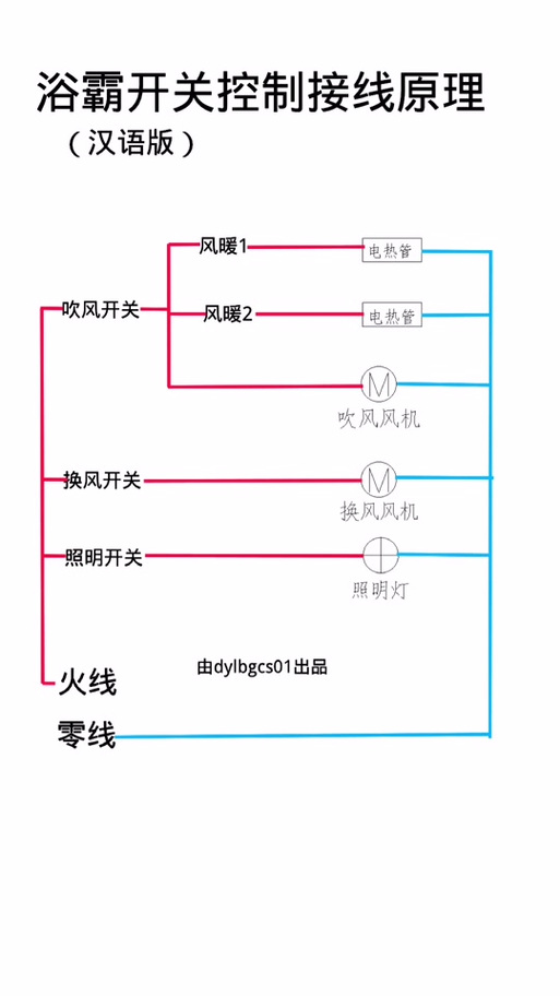 遥控浴霸接线图