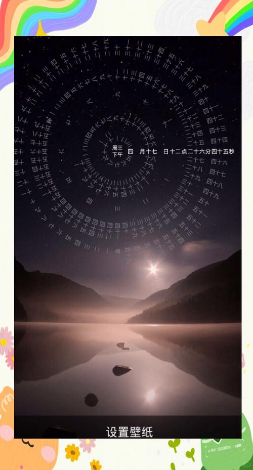 抖音罗盘时钟数字壁纸图标