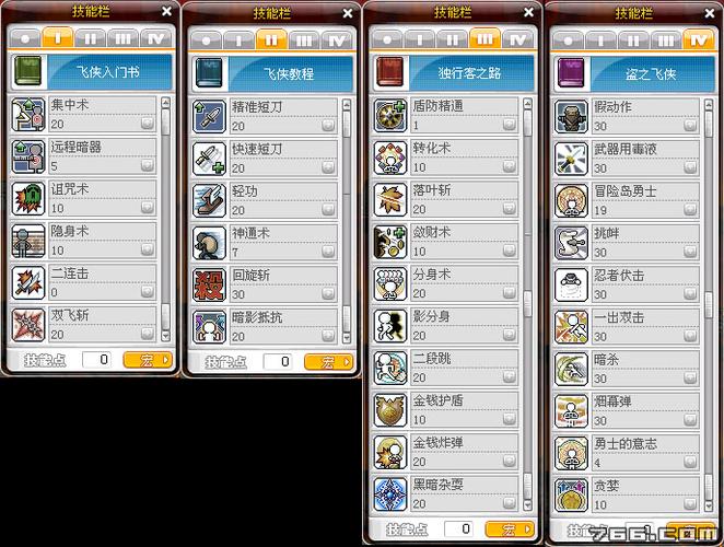 冒险岛老版本刀飞怎么加点截图