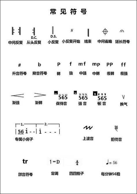 所有的音符符号大全截图