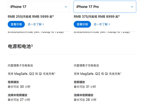 17pro电池容量多少毫安缩略图