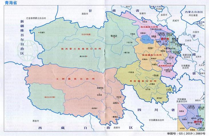 青海省地图