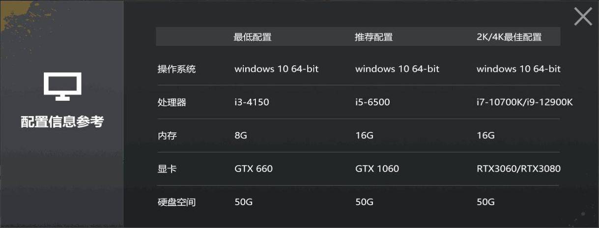和平精英pc模拟器配置要求