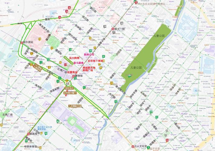 哈尔滨南岗区详细地图