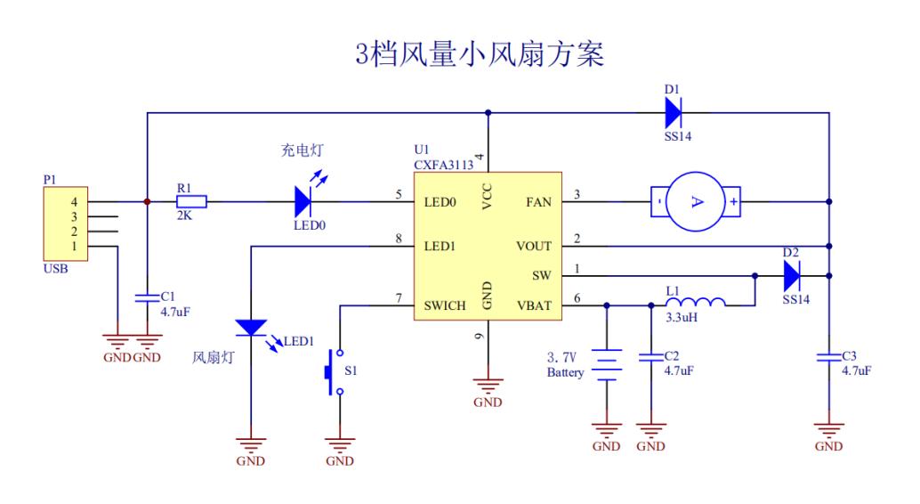 桌面小风扇电路图标