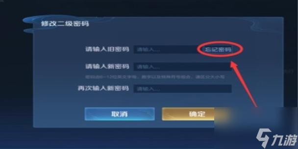忘记王者的二级密码截图