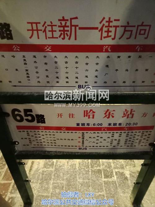 哈尔滨65路公交线路截图