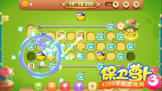 保卫萝卜3公园14关攻略金萝卜