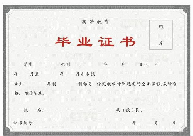 初中毕业证p图