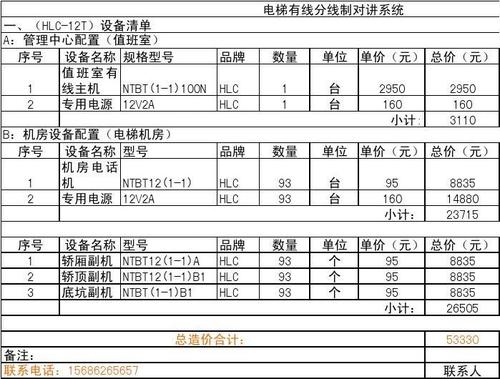 电梯报价明细表图标