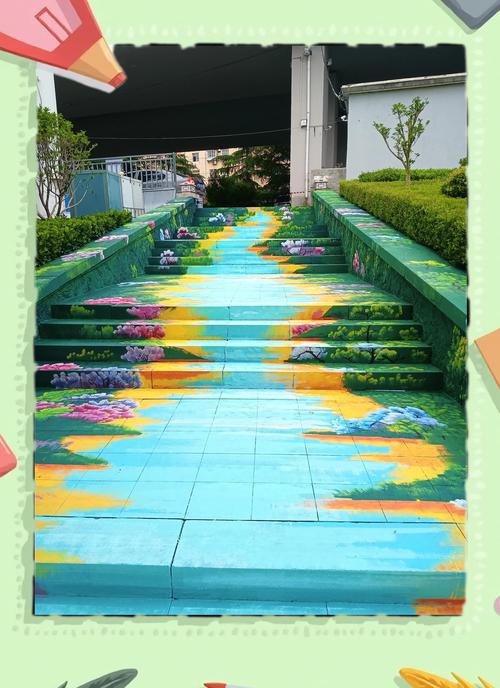 地面上的3d涂鸦图标