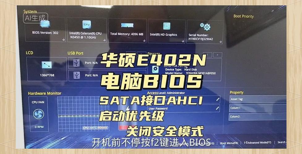 华硕电脑进入bios的注意事项图标
