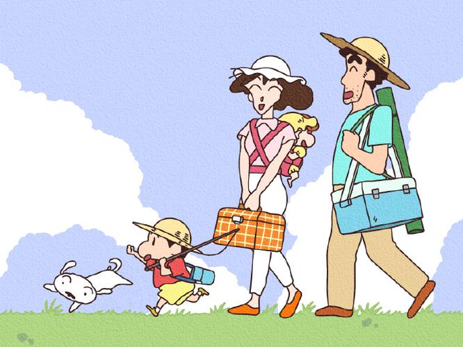 如何画蜡笔小新的一家截图