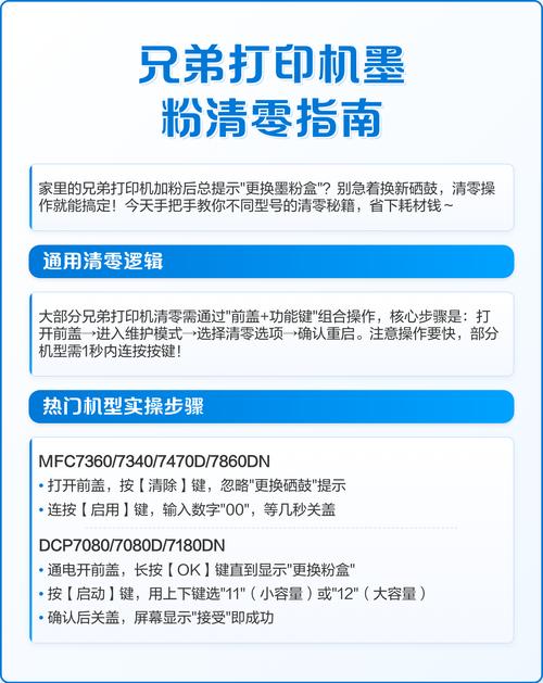 兄弟打印机更换墨粉