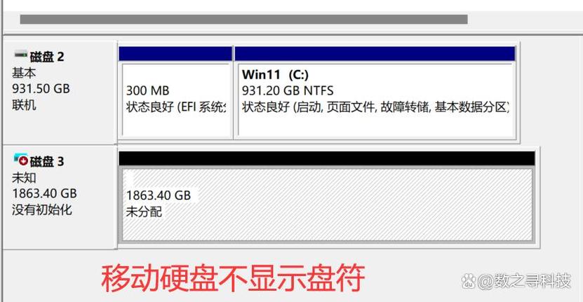 移动硬盘不显示盘符,磁盘管理中有游戏截图