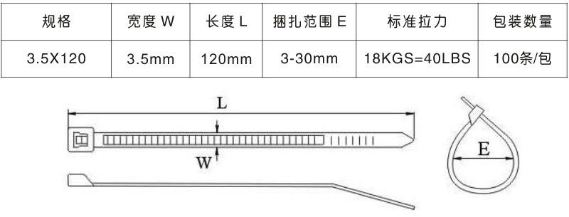 扎带2.5x200mm多大截图