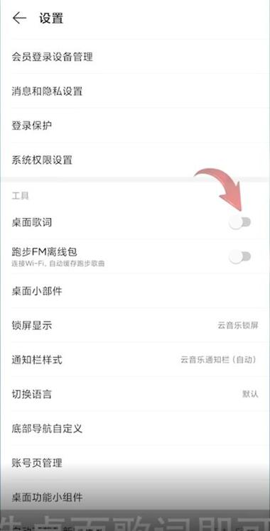 网易云音乐歌词设置步骤截图