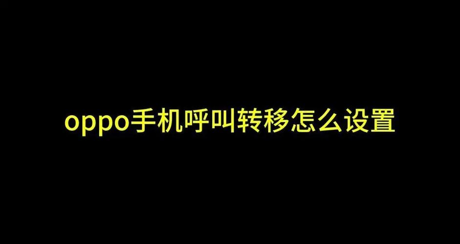 oppo手机设置呼叫转移网络异常图标