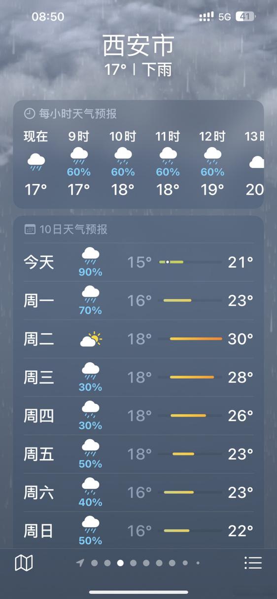 西安天气预报15天