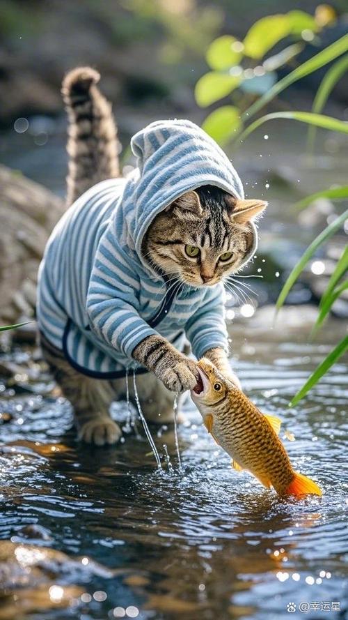 猫猫抓鱼视频