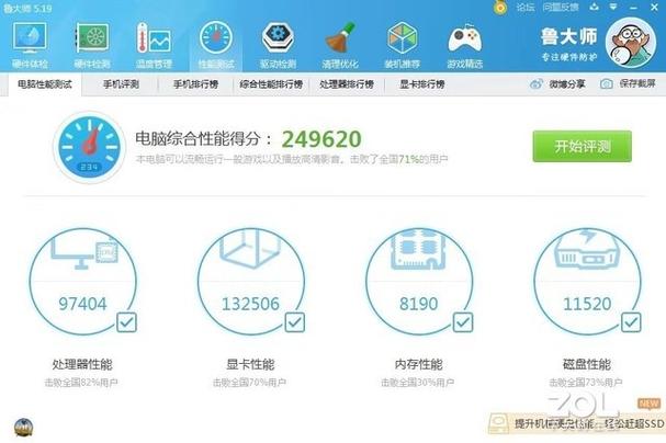 固态硬盘鲁大师分数缩略图