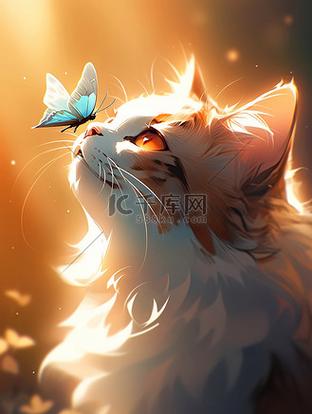 蝴蝶人小猫可爱头像截图