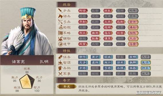武将属性截图