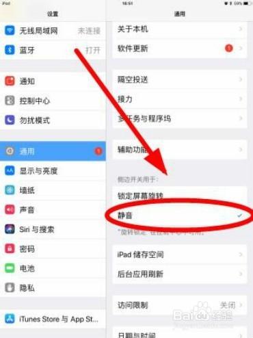 ipad的锁定屏幕旋转在哪里设置图标