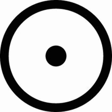 两个圆圈符号一个大一个小的图标