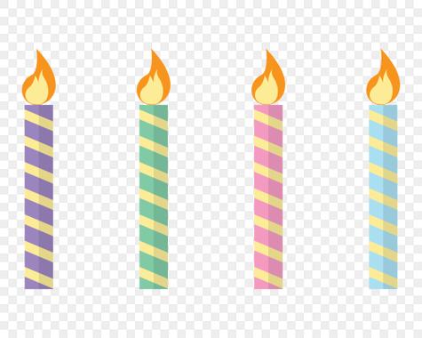 生日蜡烛代表的颜色图标