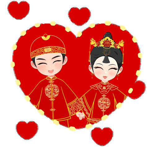 微信双喜表情符号红色图标