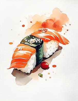 寿司手绘pop海报图片截图