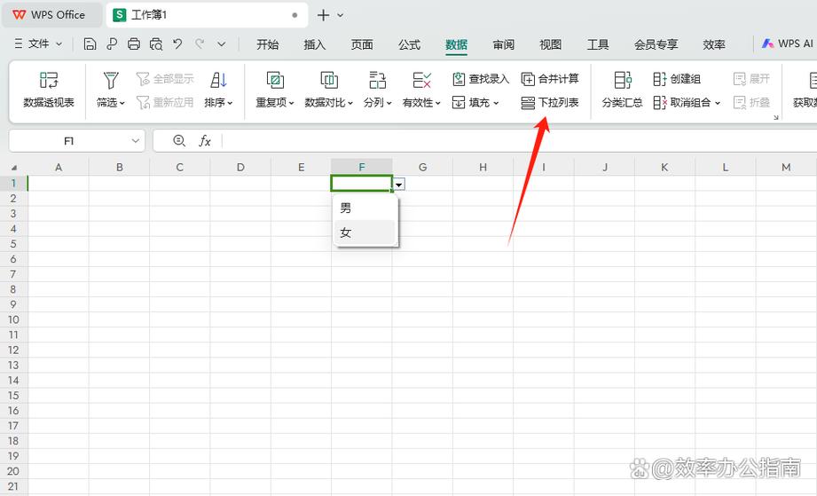 excel怎么设置男女选择