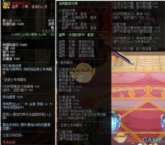 DNF剑神95装备选择截图